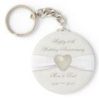 Damask 30th Wedding Anniversary Key Chain