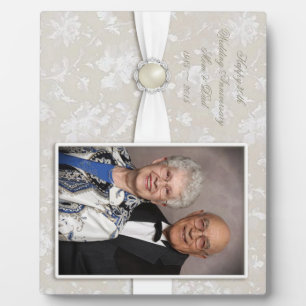 Damask 30th Wedding Anniversary Photo Plaque