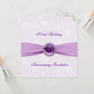 Damask 33rd Wedding Anniversary Invitation