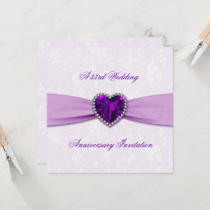Damask 33rd Wedding Anniversary Invitation