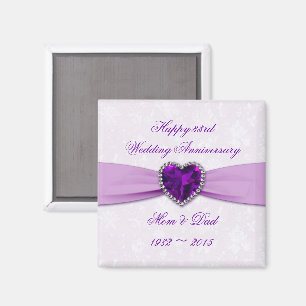 Damask 33rd Wedding Anniversary Magnet