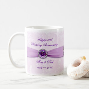 Damask 33rd Wedding Anniversary Mug