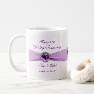 Damask 33rd Wedding Anniversary Mug