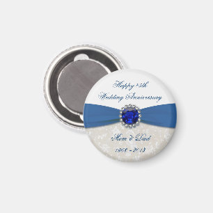 Damask 45th Wedding Anniversary magnet