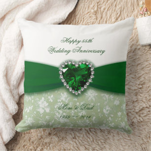 Damask 55th Wedding Anniversary Cushion