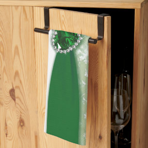 Damask 55th Wedding Anniversary Tea Towel