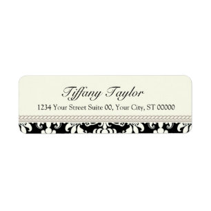 Damask Address Avery Label 3/4" x 2 1/4" " Return Address Label