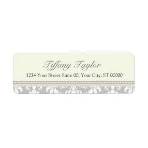 Damask Address Avery Label 3/4" x 2 1/4" " Return Address Label