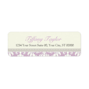 Damask Address Avery Label 3/4" x 2 1/4" " Return Address Label