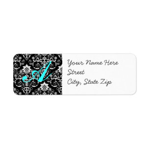 Damask Address Lable Return Address Label
