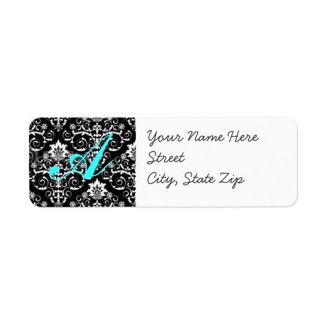 Damask Address Lable Return Address Label (Front)