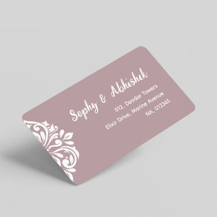 Damask Ambience: Elegant Unique Pale Pink Address Label