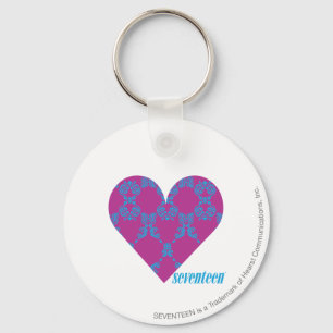 Damask Aqua-Purple 4 Key Ring