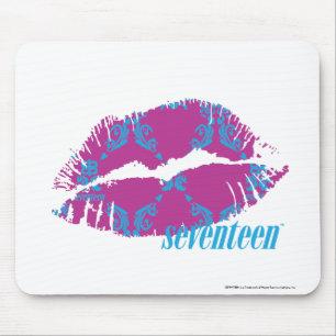 Damask Aqua-Purple Mouse Pad