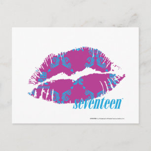 Damask Aqua-Purple Postcard