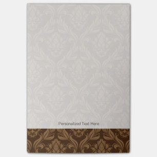 Damask background 2 post-it notes