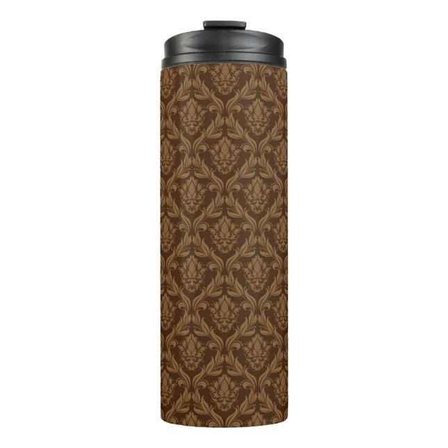 Damask background 2 thermal tumbler (Front)