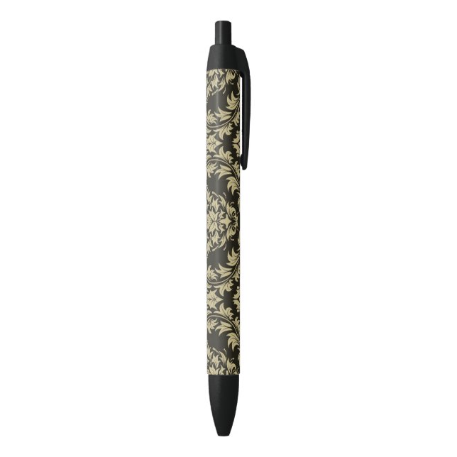 Damask background black ink pen (Bottom (Vertical))