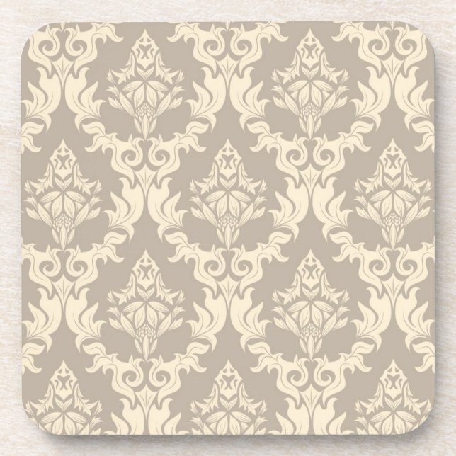 Damask background coaster (Front)