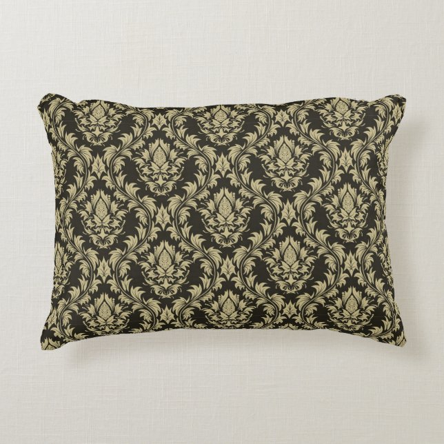 Damask background decorative cushion (Front)