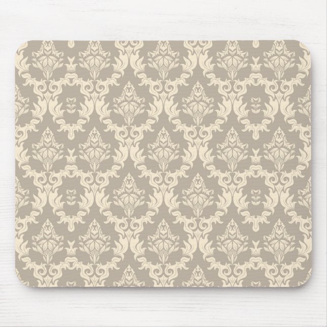 Damask background mouse pad (Front)