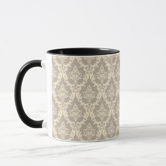 Damask background mug (Left)