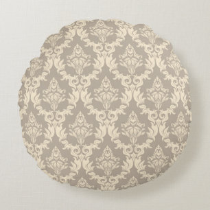Damask background round cushion