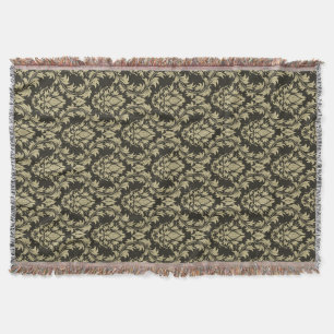 Damask background throw blanket