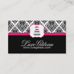 Damask Bakery Business Cards