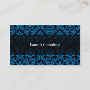 Damask Biz Card (Blue)