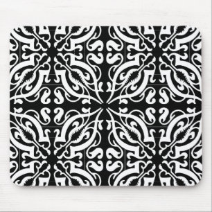 DAMASK - Black Background Mouse Pad