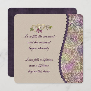 Damask Border Wedding Invitation