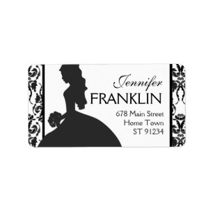 Damask Bride Address Label