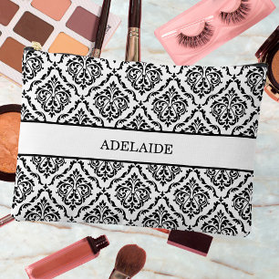 Damask Bride Tribe Bridal Party Black Accessory Pouch