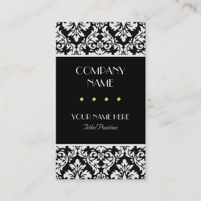 Damask Business Card (Front)