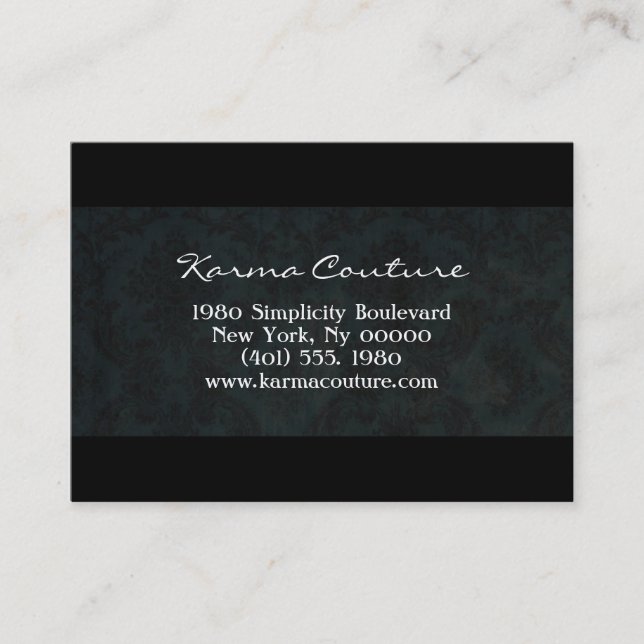 damask business card (Front)