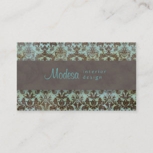 Damask Business Card Interior Design