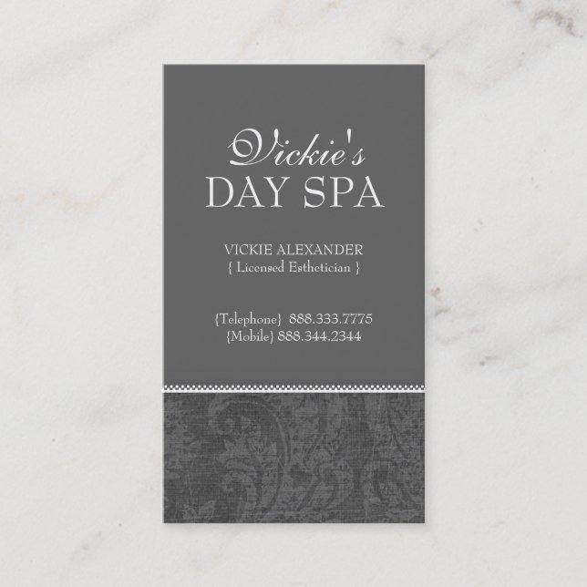 Damask Business Cards (Front)