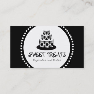 Damask Cake Bakery Business Cards