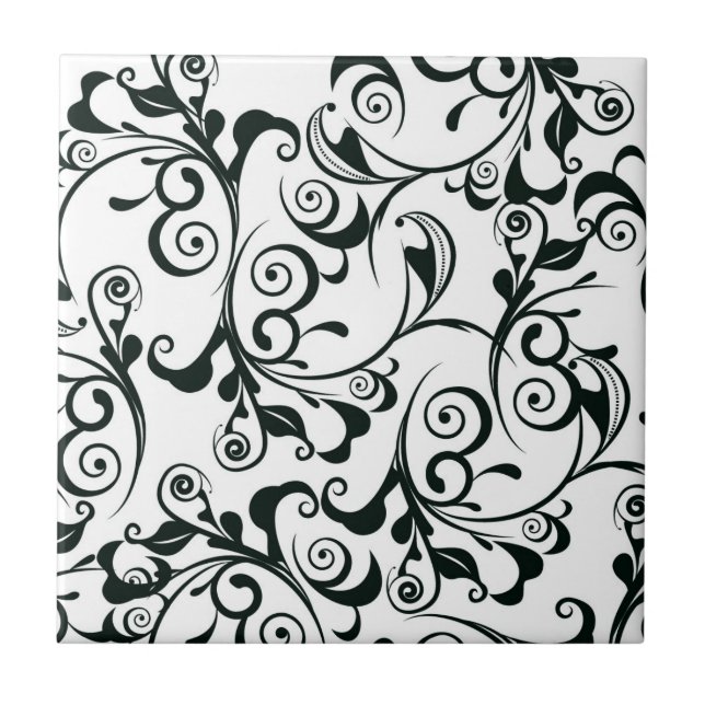 Damask Ceramic Tile (Front)