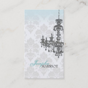 Damask Chandelier Business Card