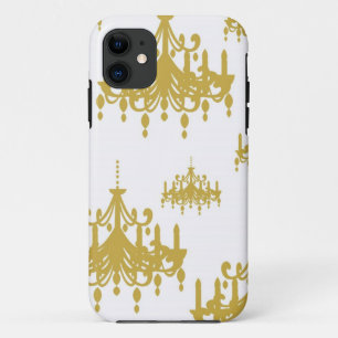 Damask chandelier vintage girly chic print pattern iPhone 11 case