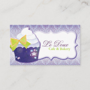Damask Cupcake Bakery Business Card