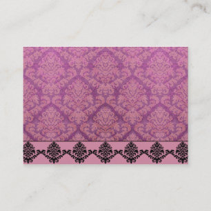 Damask Cut Velvet, DOUBLE DAMASK in Pink Business Card
