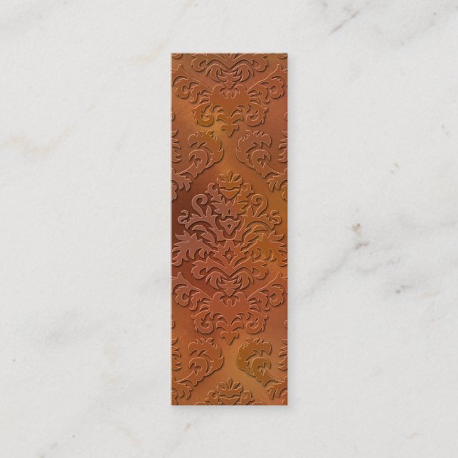 Damask Cut Velvet, SATIN ABSTRACT Mini Business Card (Front)