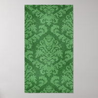 DAMASK CUT VELVET, TAPESTRY in GREEN