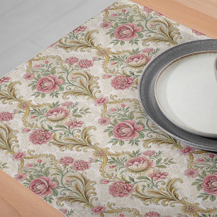 Damask Delight Floral Table Runner Victorian Chic
