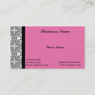 Damask Delight in Pink Business Card
