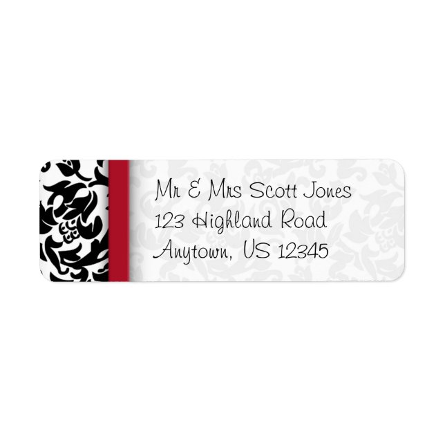 Damask Delight Return Address Label (Front)