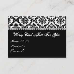 DAMASK Design BLACK & WHITE Business Card